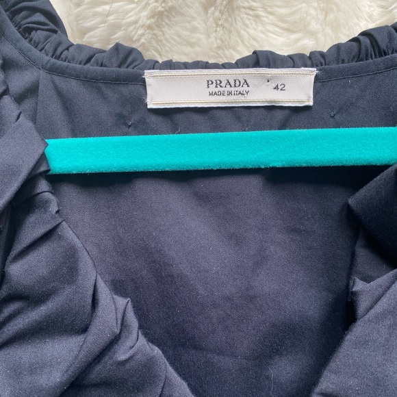Prada Navy Sleeveless Ruffle Dress IT 42 NWOT - Picture 5 of 7